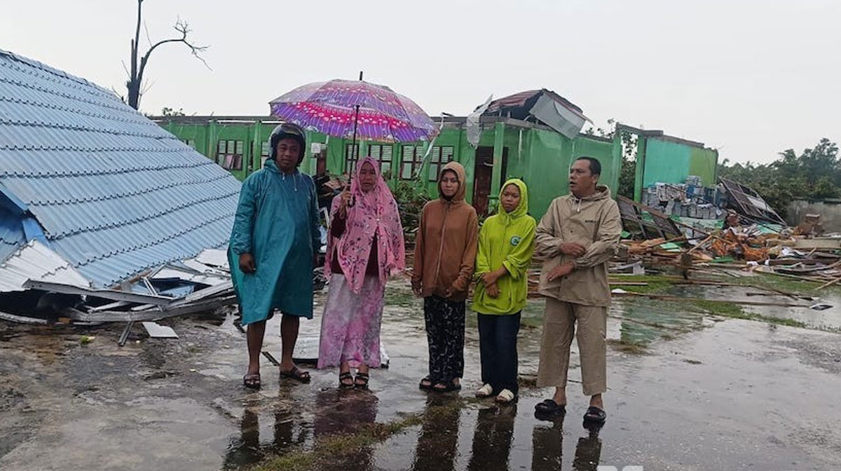 Puting Beliung Terjang Bandar Laksamana, Sekolah dan Rumah Rusak Parah