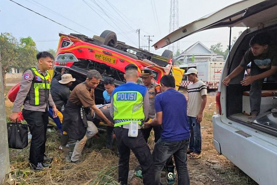 Bus Terguling di Mesuji Lampung, 3 Penumpang Tewas dan 25 Luka-Luka