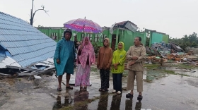 Puting Beliung Terjang Bandar Laksamana, Sekolah dan Rumah Rusak Parah